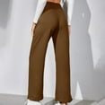 thumbnail image 6 of jtjvou Women’s Wide Leg Sweatpants Baggy Drawstring High Waisted Joggers Lounge Sweat Pants with Pockets 2025 Fall Brown S, 6 of 8