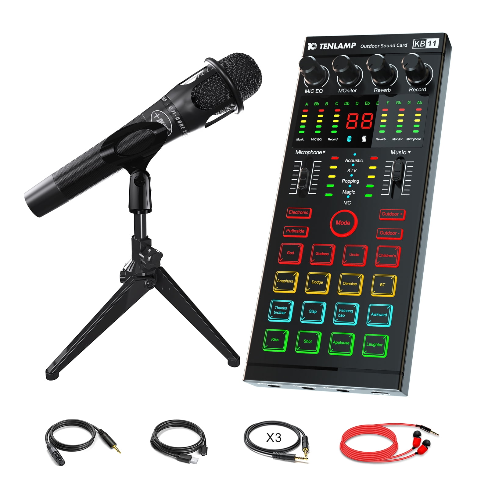 Podcast Equipment Bundle, Studio XLR to 3.5mm Microphone & Mini Audio