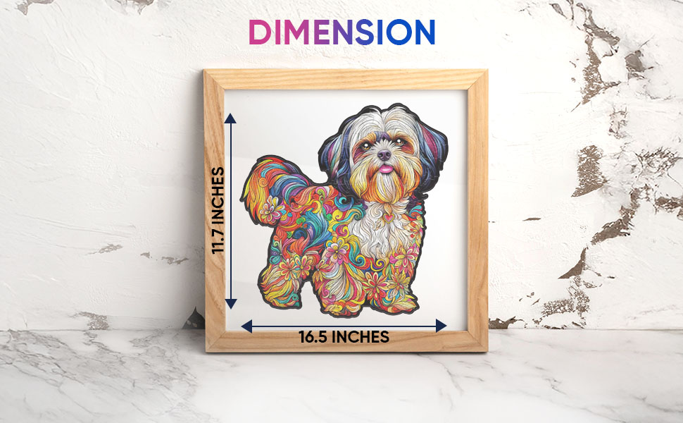Nestologi Shih Tzu Dog Premium Wooden Jigsaw Puzzle for Adults - Large - 5 Hours to Complete