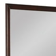 thumbnail image 3 of Benjara Rectangular Molded Wooden Frame Dresser Top Mirror, Cherry Brown and Silver, 3 of 5