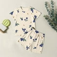 thumbnail image 3 of Girls Soft Short Sleeve Pajama Set Comfortable Printed Sleepwear For Daily Wear And Outdoor Activities With Round Neck Design, 3 of 3