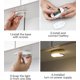 thumbnail image 3 of Wake Up Light Cabinet Lamp Table Lamp 3D Night Lamp Table Lamp Simple Wardrobe Lamp Table Lamp (2 Pieces, White), 3 of 5