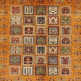thumbnail image 1 of Ahgly Company Indoor Square Abstract Orange Abstract Area Rugs, 5' Square, 1 of 6