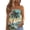 Dark Green, variant on Tropical Print Smocked Tube Top for Women, Strapless Elastic Bandeau with Palm Tree Pattern - Summer Beach Vacation Sleeveless Camisole Sky Blue XL