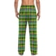 thumbnail image 5 of Pantalones de pijama largos para hombre, informales, con estampado a cuadros, holgados, deportivos, elásticos, rectos, vintage, con bolsillos, 5 of 6