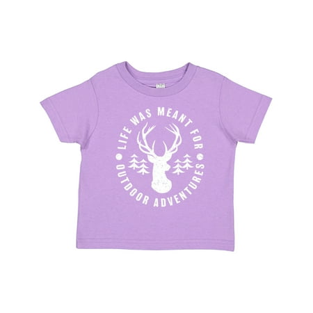 

Inktastic Life Was Meant for Outdoor Adventures with Deer Gift Toddler Boy or Toddler Girl T-Shirt
