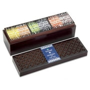 Octavius Assortment of Fine Black & Green Teas in Handcrafted Carved Wooden Gift Box - 60 Teabags