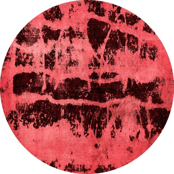 Ahgly Company Indoor Round Persian Red Bohemian Area Rugs, 6' Round