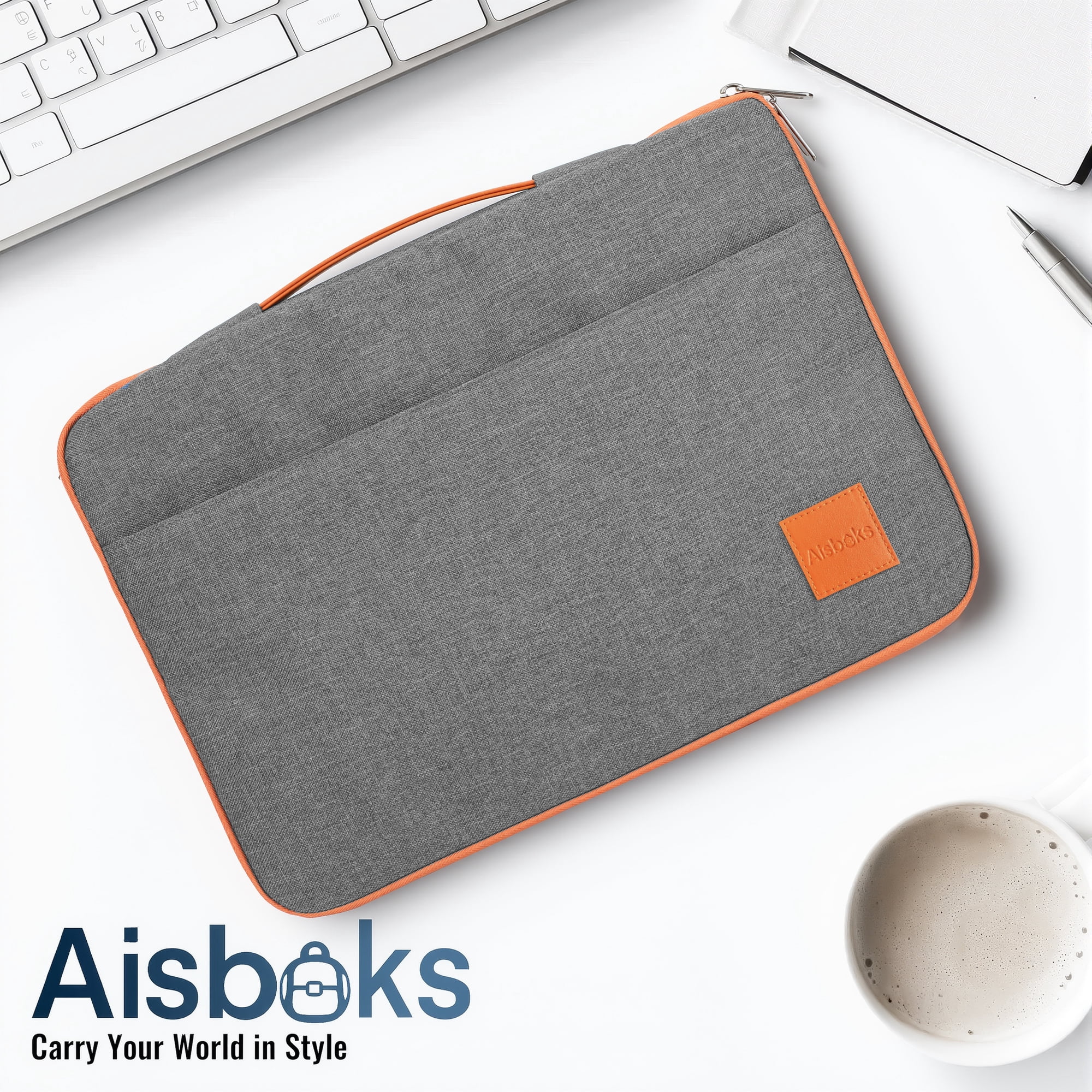 15.6''-17''Laptop Case,Laptop Sleeve 16'',Zipper Laptop Bag,Wear Resistance,Shockproof Soft Padded Cover Carrying Computer Bag,Gray