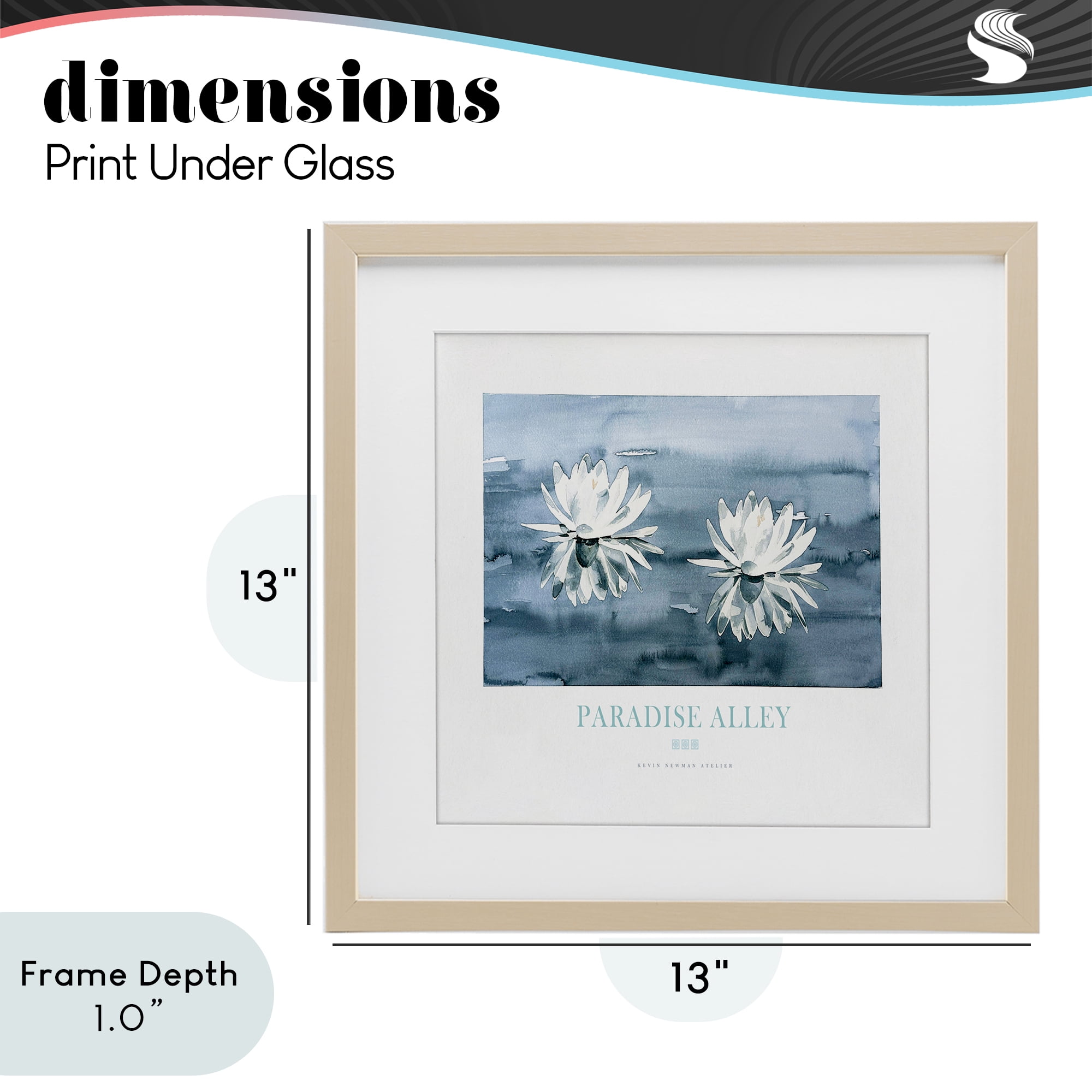 Stupell Industries Paradise Alley Water Lilies Birch Framed Print Under Glass, design by Jadei Graphics