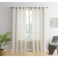 thumbnail image 6 of THD Harley Faux Linen Textured Semi Sheer Sun Light Filtering Window Grommet Curtain Panels, Set of 2 Panels, 6 of 7