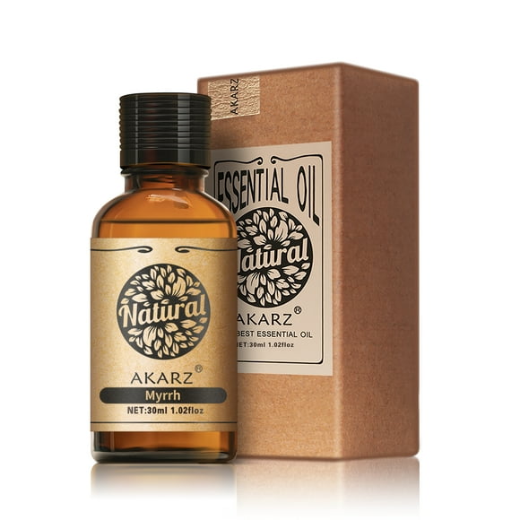 AKARZ Myrrh Essential Oils 1.02 fl.oz./30ml Pure And Naturel Aromatherapy Face Body Skin Care Massage Aroma Perfume Oil