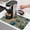 Brown, variant on Gold Pineapple Dish Drying Mats for Kitchen Counter, Monstera Leaves Tropical Botanical White Wood Striped Absorbent Coffee Bar Mat with Non-slip Rubber Backed Quick Drying Dish Rack Pad 12"x16"