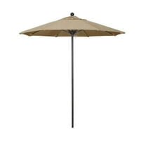 California Umbrella Venture 7.5' Bronze Market Umbrella in Linen