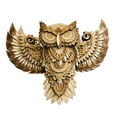 thumbnail image 5 of LOVIVER Wood Owl Wall Decor Animal Sculpture Wall Art, Wall Plaque, Unique Owl Statue Hanging Decoration for Hotel,Office,Living Room 21x16x3.5cm, 5 of 8
