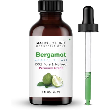 Majestic Pure Bergamot Essential Oil - 100% Pure and Natural, Premium Grade Bergamot Oil, 1 fl oz