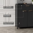 thumbnail image 2 of GIKPAL Sideboard Buffet Cabinet, Fluted Kitchen Storage Organizer with Adjustable Shelf and Doors, Black Modern Accent Cabinet with Storage Drawer for Dining Living Room, 2 of 8