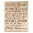 thumbnail image 1 of 60th Wedding Anniversary Wall Plaque - Our Life Together - 12x15 (Maple-Solid), 1 of 1