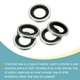thumbnail image 4 of Unique Bargains G1/8 Carbon Steel Nitrile Rubber Bonded Sealing Washers, 5 Pack, 4 of 5