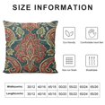 thumbnail image 5 of Throw Pillow Cover Paisley Textile Texture  Indian Traditional Pattern Asian Batik Style Square Pillow Case Cushion Cover for Home Car Decorative, 5 of 5