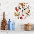 thumbnail image 3 of Dog and Red Love Round Wall Clock Silent Battery Operated Home Decor for Living Room Bedroom, 3 of 7