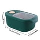 thumbnail image 2 of Bewildely Contenedor de almacenamiento de arroz ABS, resistente a impactos, resistente a desgarros, cubo de almacenamiento con tapa a prueba de Almacenamiento y organización del hogar Verde 5 kilos, 2 of 6