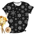 thumbnail image 2 of Lolmot Short Sleeve Shirts for Women Casual Crew Neck Christmas Graphic Print Tee Plus Size Loose Fit Blouse Summer Pullover Tops, 2 of 5