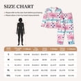 thumbnail image 4 of Fotbe Pink Striped Flamingo Conjunto de Pijama de Manga Larga para Mujer con Estampado, Ropa de Dormir de 2 Piezas, Conjunto de Casa Suave y Cómodo con Bolsillos-X-Large, 4 of 7