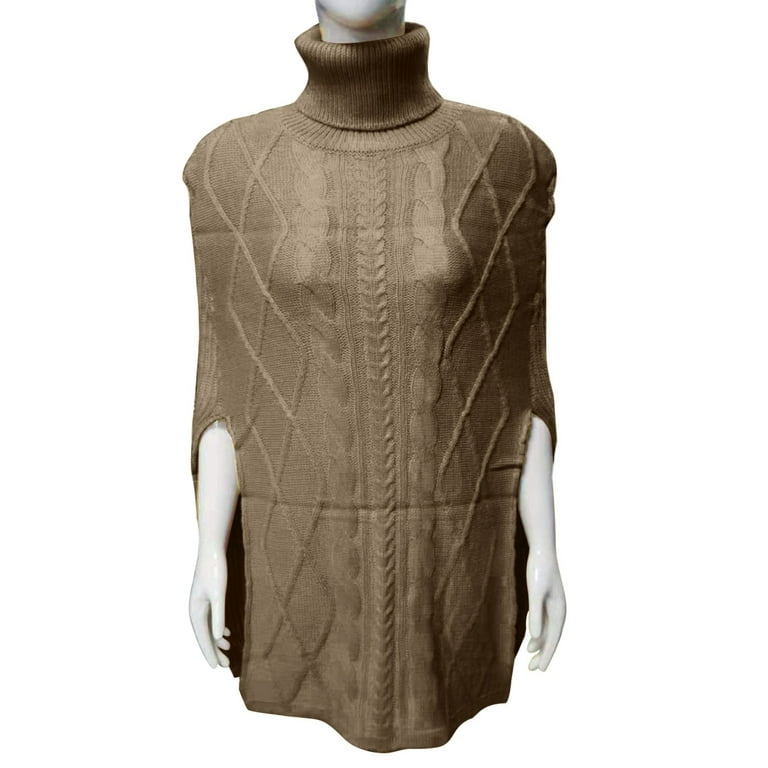 Green Sweater Dress,Ladies Plus Size Sweater High Neck Long Sleeve Knit  Dress Fashion Wear,Women Sweater Dress,Brown,2XL - Walmart.com