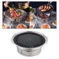 thumbnail image 1 of Parrilla de Barbacoa de Carbón Coreana, Estufa de Barbacoa, Estante para Asar, Sartén de Carbón Sin Humo Antiadherente para Senderismo, Camping, Asar Pequeña Macarena Sartén para parrilla de barbacoa, 1 of 8