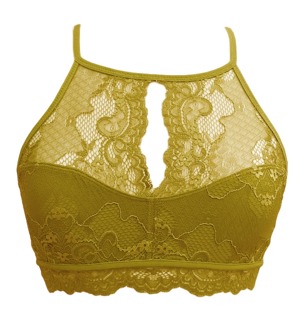 mustard bralette top