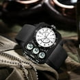 thumbnail image 2 of Findtime Big Face Watch for Men Square Large Face Cool Mens Watches with Three Time Zone Countdown Alarm LED Stopwatch Unique Cool Wristwatch, 2 of 8