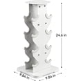 thumbnail image 4 of 4-Tier Heavy Duty Dumbbell Rack – Sturdy Cast Iron & Steel Frame Weight Storage Stand with Padded Slots, Space-Saving Organizer for Home Gym Strength Training Setup (Stand Only), 4 of 7