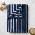 thumbnail image 5 of Mainstays Basic Striped Bath Towel, Soft 100% Cotton and Highly Absorbent Bath Towel, Navy, 5 of 5