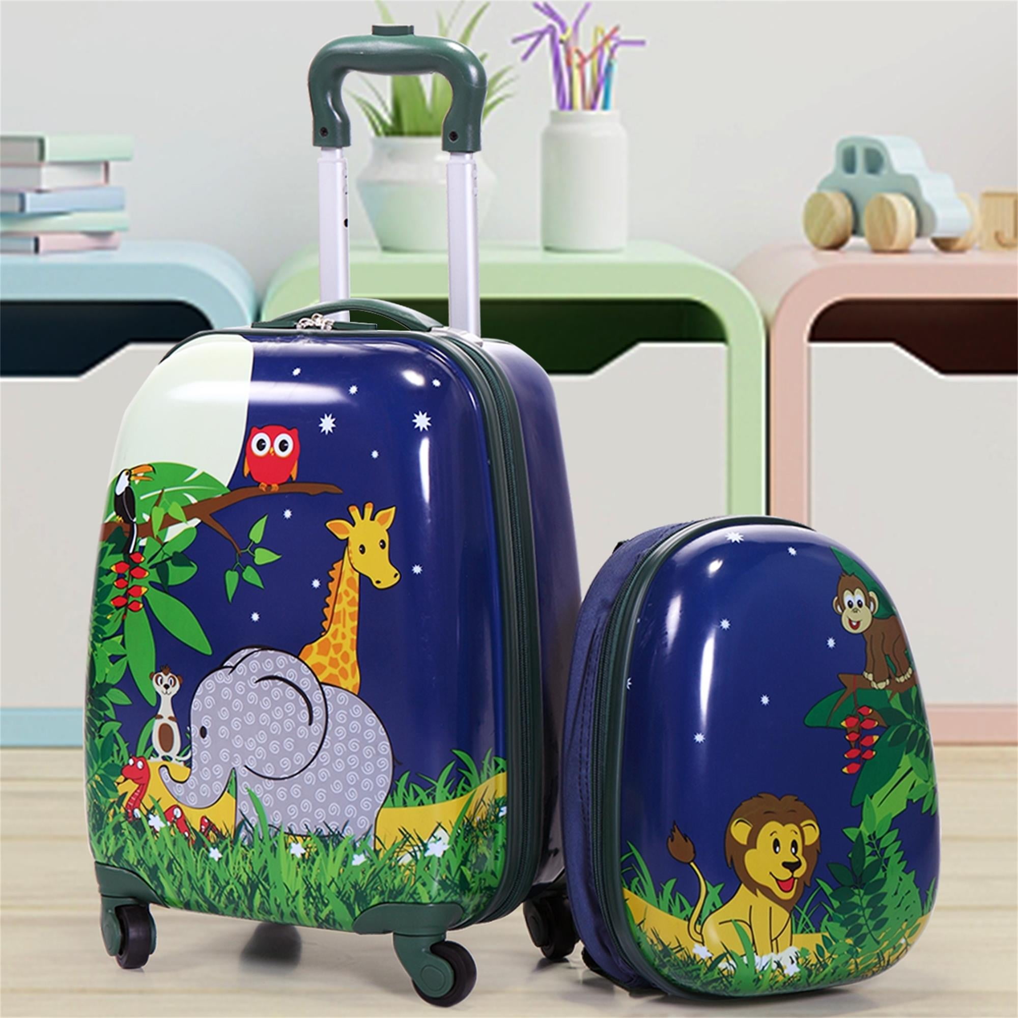 Kepooman 2Pcs Kids Luggage Set, 12" Backpack and 16" Spinner Case, Rolling Suitcase with Spinner Wheels, Navy Blue Kepooman 2Pcs Kids Luggage Set, 12" Backpack and 16" Spinner Case, Rolling Suitcase with Spinner Wheels, Navy Blue