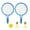 Blue, variant on Kid Tennis Racket Set Children Badminton Racquet with Tennis and 2 Shuttlecocks