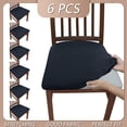 thumbnail image 4 of GalaGab Solid Color Printed Universal Chair Cover, Four Season Washable, Simple and Versatile Dining Chair Seat Cushion Cover, 1/4/6 Set Optional, 4 of 6