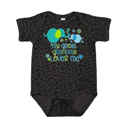 

Inktastic My Great Grandma Loves Me- Cute Elephants Gift Baby Boy or Baby Girl Bodysuit