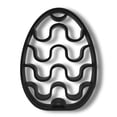 thumbnail image 3 of Chevron Stripes Easter Egg Decor, Minimalist Line Art Sculpture Accent, 3 of 7