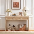 thumbnail image 6 of Joaxswe 47" Mid-Century Console Tables, Entryway Table with Storage for Living Room, Hallway, Natural Wood, 6 of 8