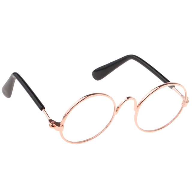 1/6 Échelle Poupée Lunettes Rondes Lunettes de Soleil pour Poupées Charmes Accessoire de Mode Clair