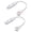White, variant on DEWENWILS 1FT 360° Rotating Flat Plug Extension Cord 3 Prong 16 AWG Grounded Power Strip Power Cable 2 Pack