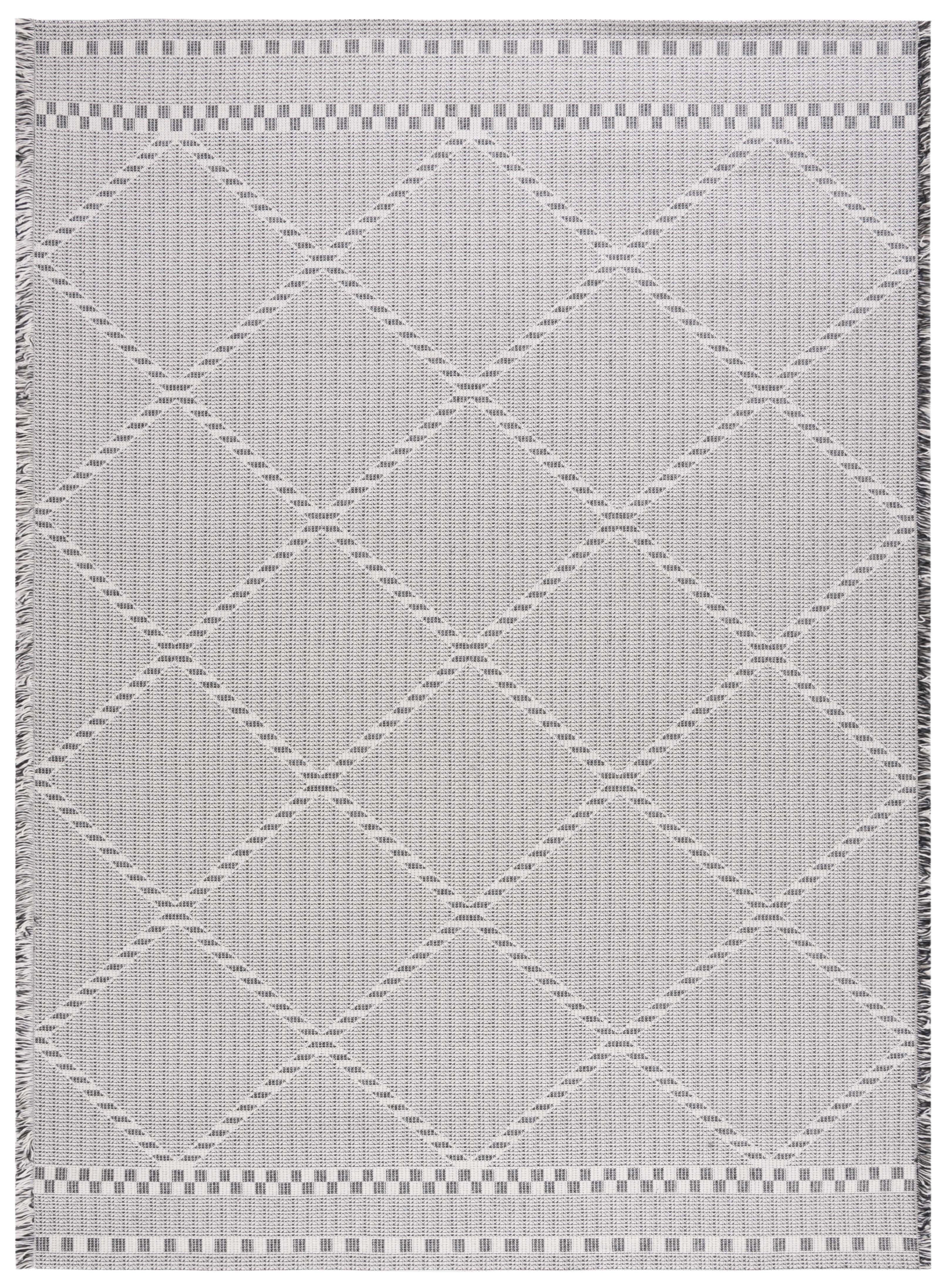 SAFAVIEH Augustine Heathe Trellis Area Rug, Ivory/Black, 9' x 12'