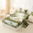thumbnail image 2 of Erosebridal Jungle Camping Tent Twin Sheet Sets 3pcs for Teens Boys Girls,Kids Rustic Lake Life Bedding,Ultra Soft Home Decor, 2 of 5