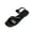 Black, variant on Women's Flat Sandals Gladiator Open Toe Boho Elastic Back Strap Slides Sandals for Beach Vacation Silver