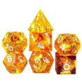 thumbnail image 1 of Polyhedral Set 7 Piece Sharp Handmade Set with Sharp Edges for Table Games ,Shiny, 1 of 5