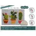 thumbnail image 4 of Latch Hook Rug Kits Embroidery DIY Cactus Pattern Crochet Needlework Crafts for Adults and Kids Beginners 20"x 15 ", 4 of 8