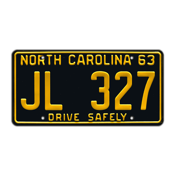 The Andy Griffith Show | Mayberry Police Car | JL 327 | Metal Stamped Replica Prop License Plate