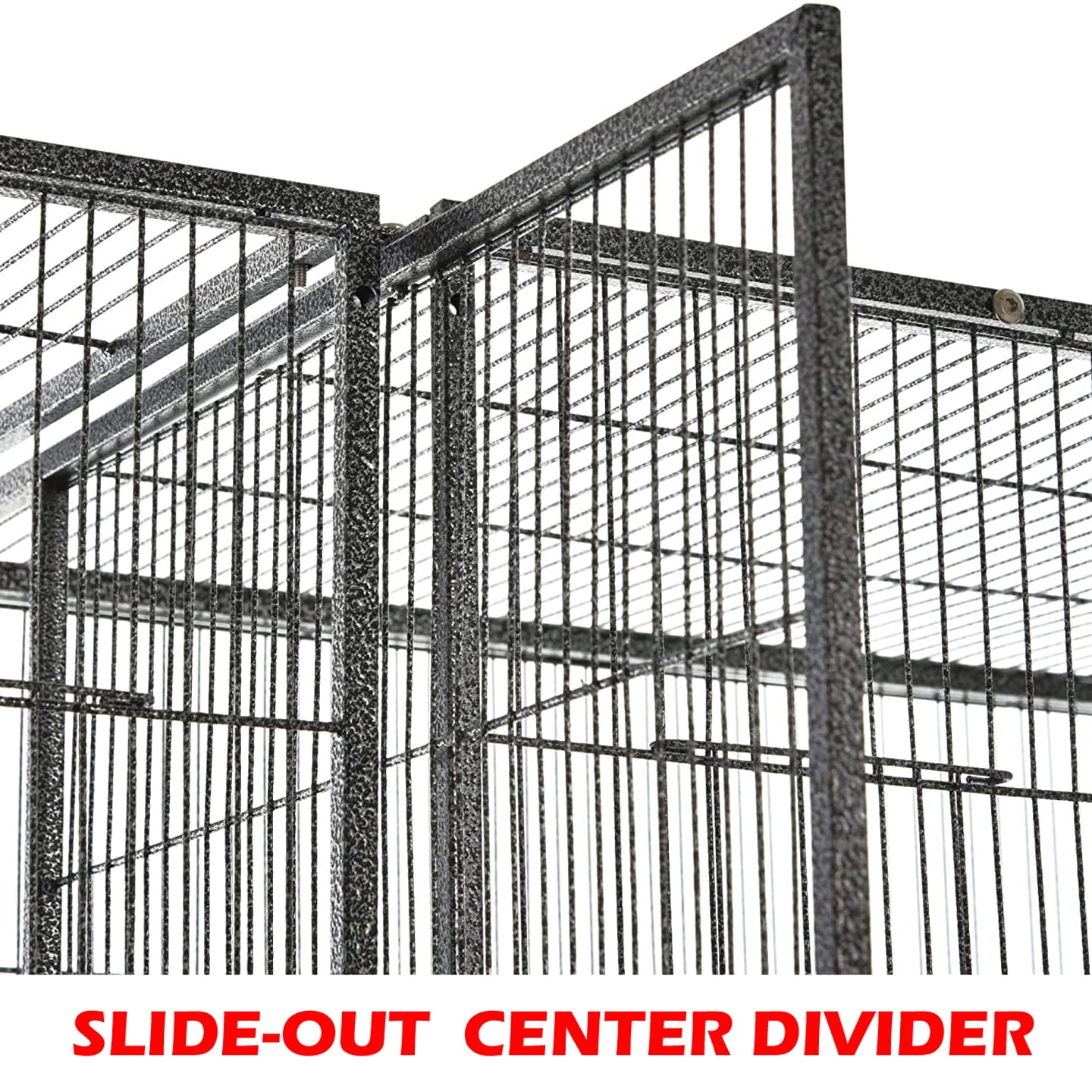 Deluxe X-LARGE Double Flight Bird House Breeding Breeder Cage With Center Divider Side Nest Box Doors Removable Rolling Stand Canary Parakeet Cockatiel Lovebird Finches