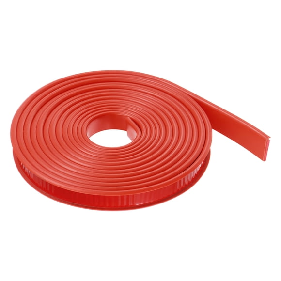 Uxcell U-Shape Edge Banding 5/8" x 19.7ft (16mm x 6M) Self Adhesive TPE Flexible Veneer Tape Soft Edge Strip Protector for Furniture Cabinet Table Protection Repair, Red